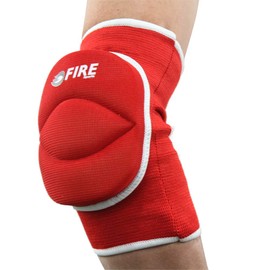 Fire Sports® Par de Coderas elásticas para Muay Thai o de Combate Rojo (Grande)