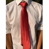 tiemart Solid Color Necktie (Crimson Red)
