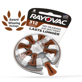 Rayovac Size 312 Hearing Aid Batteries, Size 312 Batteries, 24 Count