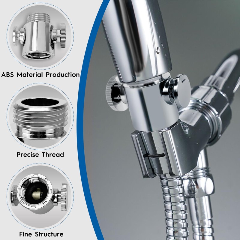 2pcs G1/2 Head Shut-Off Valve, Water Flow Control Valve, Shower