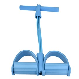 Training Bands Rope Foot Pedal Puller Elastic Sit Up Pull Rope with Foot Pedal Abdominal Exerciser Fitness Yoga Equipment for Men Women Sports, Four Tubes