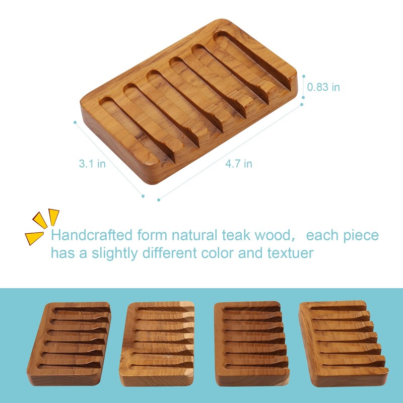 Soap Dish with Slanted Waterfall Design by HTB, Bar Soap