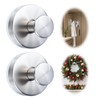 WellMade 2 Pack Brushed Stainless Steel Suction Cup Hooks for