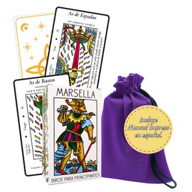 CATAROS Tarot Marsella Principiantes Interpretado Español Cubo (Morado)