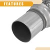 Partuto 1 Pc 1.8"x8"x12" Universal Exhaust Flex Pipe - Stainless