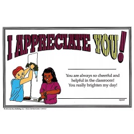S. R. Penn Publishing, Inc. I Appreciate You Student Awards - 32 per pack - Premium Paper - Full Color