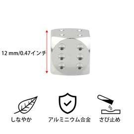 Borola New Dice Aluminum Shaved Air Valve Caps, Tires, Aluminum, Anodized, Corrosion Prevention, Car and Motorcycle, Set of 5 (Silver)
