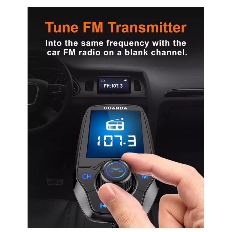 Guanda RM100 Wireless Car Transmitter, Radio Adapter Kit. Color Display