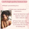 Afro Kinkys Bulk Human Hair for Dreadlock Extensions,Repair Locs, Twists