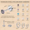 FANCH 15 Pairs 316L Stainless Steel Earrings Set for Women