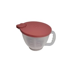TUPPERWARE Baking Measuring Cup Candy D217 Mixing Cup Mixing Bowl with Lid (Salmon 1.0 Litres)