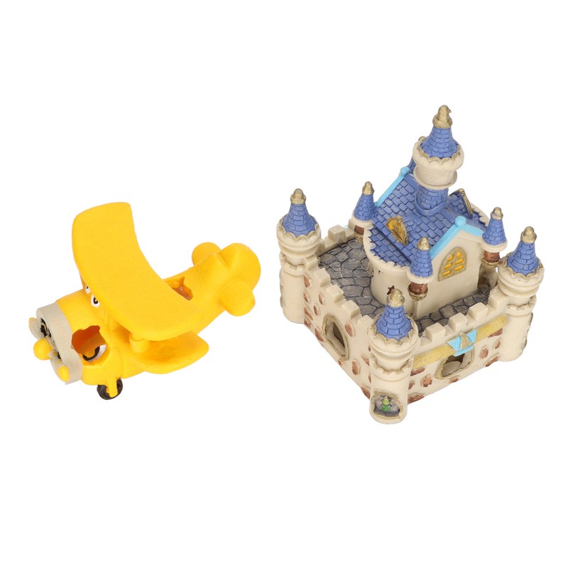 Aquarium Resin Airplane Castle Decoration Simulation Safe Cartoon Fish Tank