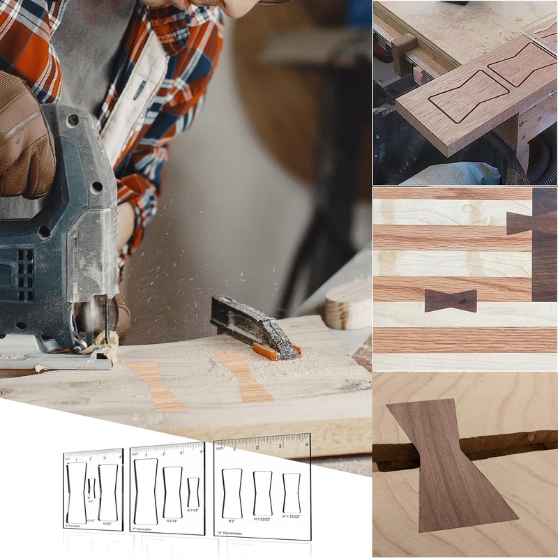 inBovoga 3 Pcs Router Templates for Woodworking, 4 * 3.92