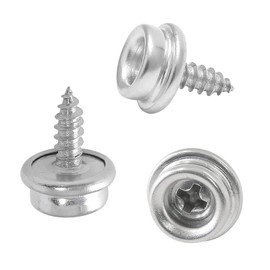 Moicstiy 30Pcs 3/8 Inch Stainless Steel Screws Snaps, Fastener Screw Snaps Marine Grade Boat Canvas Snaps for DIY Cover Furniture