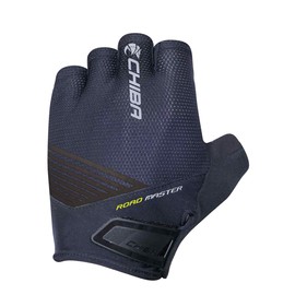 Chiba Road Master Cycling Gloves Short Black 2024: Size: S (7)