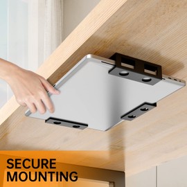 FOROIRON 3 PCS Under Desk Laptop Mount with Anti-Scratch Felt Board,Under Desk Laptop Holder Tray,Durable Under Desk Shelf for Laptop/Keyboard Storage