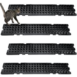 Nuanchu 12 Pieces Cat Deterrent Mat Cat Repellent Mat with Spikes Keep Dogs Off Counter Anti Pet for Outdoor Indoor Plants Garden Sofa Window(16.5 x 3.3 Inch,Black)