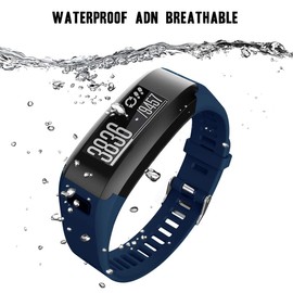 Meifox Compatible for Garmin Vivosmart HR Replacement Bands,Soft Silicone Replacement Band for Garmin Vivosmart HR Watch (Navy blue, Large)