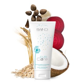 Gentle Facial Cleansing Foam with Murumuru Butter, Coconut, Beetroot, Oats - Effectively removes impurities and excess sebum for refreshed, velvety soft skin