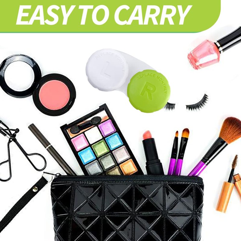 RHUI Contact Lens Cases for Travel, Daliy Use-3 Pcs Light