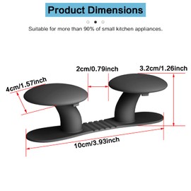 Cord Organizer for Appliances, Cord Holder Cord Wrapper Kitchen Gadgets Cord Organizer Stick On Kitchen Appliances, Mixer, Air Fryer, Coffee Maker, Multifunctional Adhesive Wall Hooks (4Black)