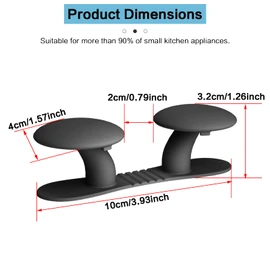 Cord Organizer for Appliances, Cord Holder Cord Wrapper Kitchen Gadgets Cord Organizer Stick On Kitchen Appliances, Mixer, Air Fryer, Coffee Maker, Multifunctional Adhesive Wall Hooks (4Black)