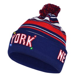 Vintage Classic Skull Cap Beanie with LED Hat Cuffed Winter Hat Knit Comes Gifts for Men Women Fans