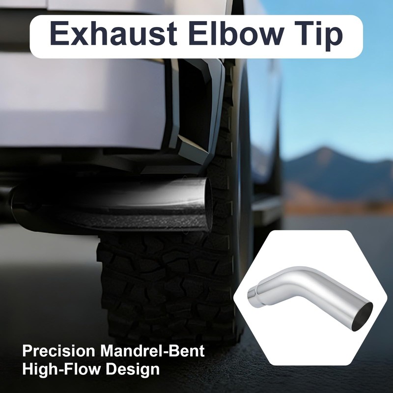 Diesel Exhaust Elbow Tip 5" Inlet /6" Outlet 23" Overall