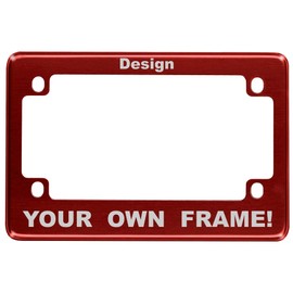 Motorcycle Custom Anodized Aluminum License Plate Frame - Red