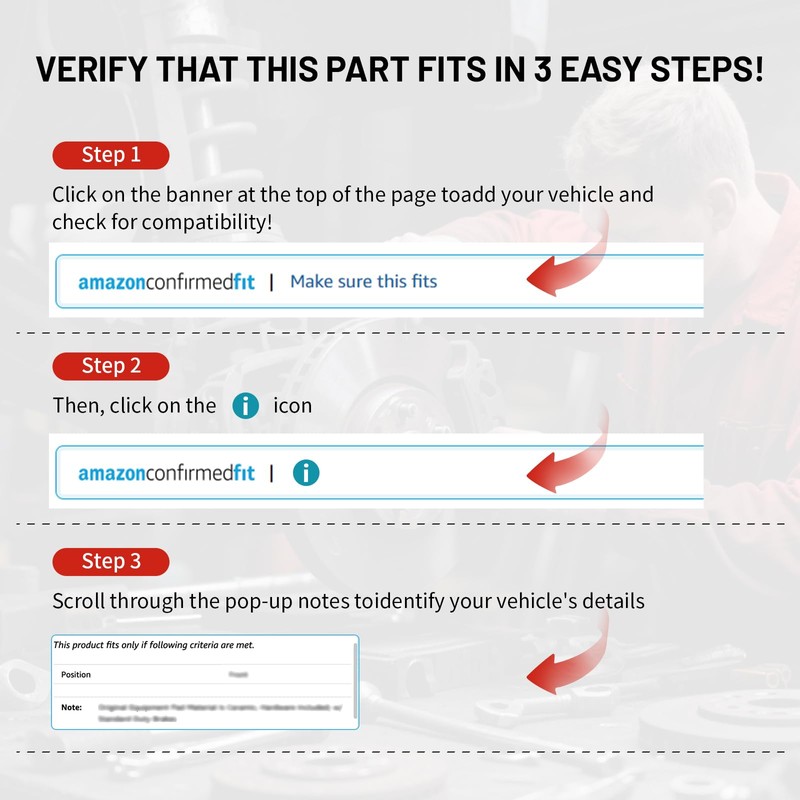 YxpBrake Ceramic Front Brake Pads with Hardware Fit for Dodge