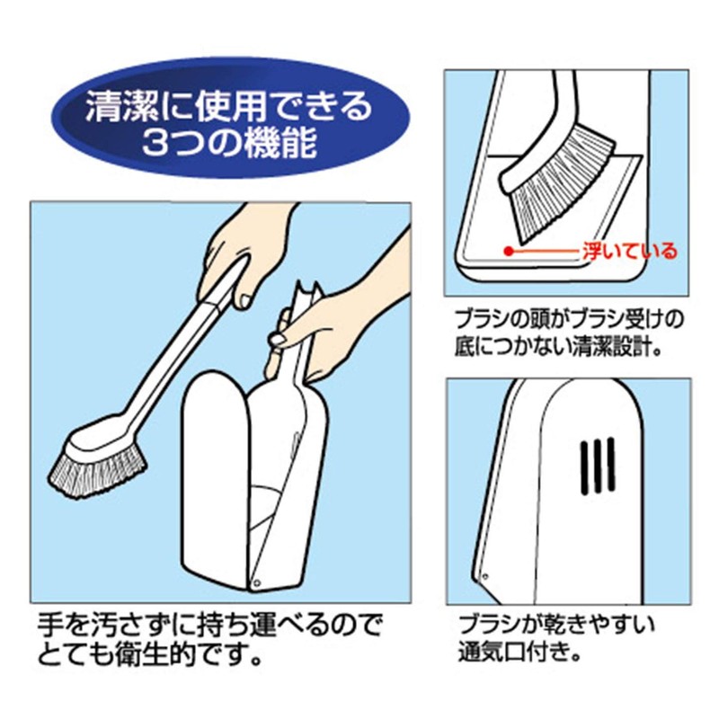 OHE Toilet Brush, White, Approx. Height 14.6 x Width 3.1