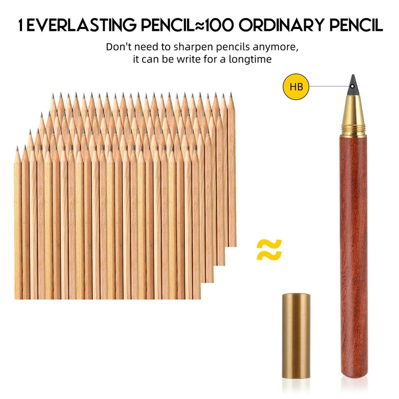 DIVINA VITAE Set of 4 Eternal Pencil Set, Reusable Infinity