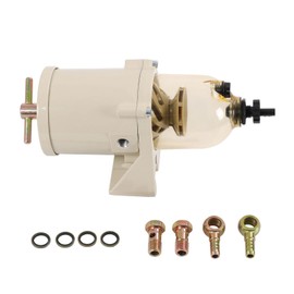 AUIVERED 500FG 500FH Diesel Fuel Filter Water Separator - Ideal for Outboard Engines & Trucks - 60 GPH Flow 2/10/30 Micron Rating Max 15 psi Pressure
