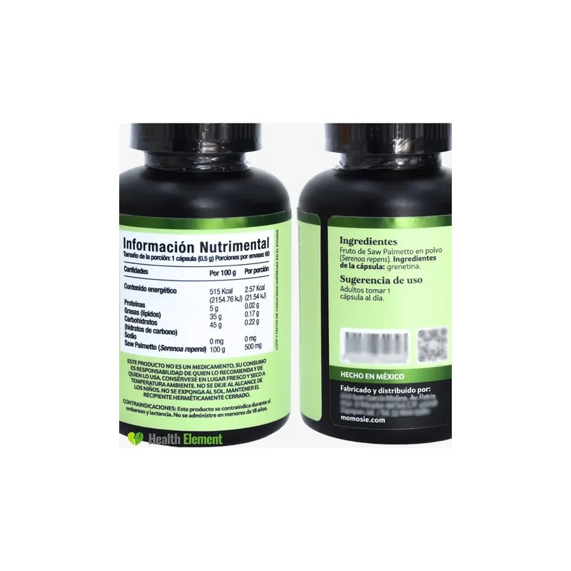 Saw Palmetto 60 Cápsulas | Salud De Próstata | 1000