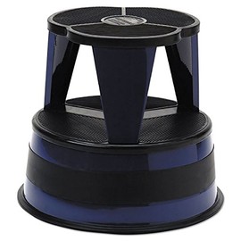 Cramer 100163 Kik-Step Steel Step Stool 350 lb cap 16-Inch dia. x 14 1/4h Navy