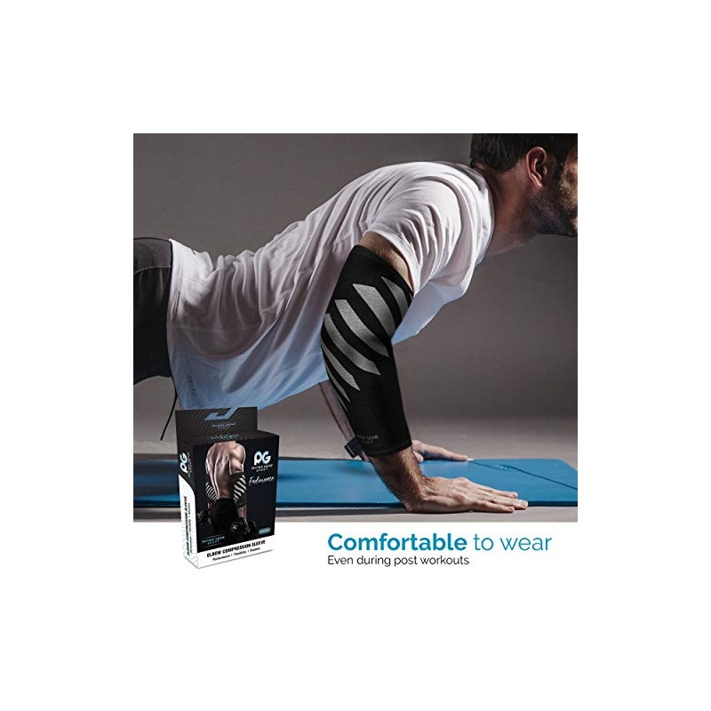 Physix Gear Sport Coderas deportivas de neopreno, las mejores coderas