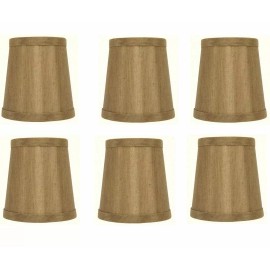 Upgradelights 4 Inch Empire Clip on Chandelier Lampshade Replacement (Set of 6) (Copper)