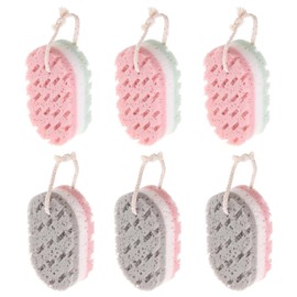 6 Pack Bath Sponges, Exfoliating Sponge, Shower Sponge, Three Layers of Exfoliating Sponge Shower Sponge Multipack Shower Puff Body Sponge Bathroom Sponge Perfect for Men Women Kids Body