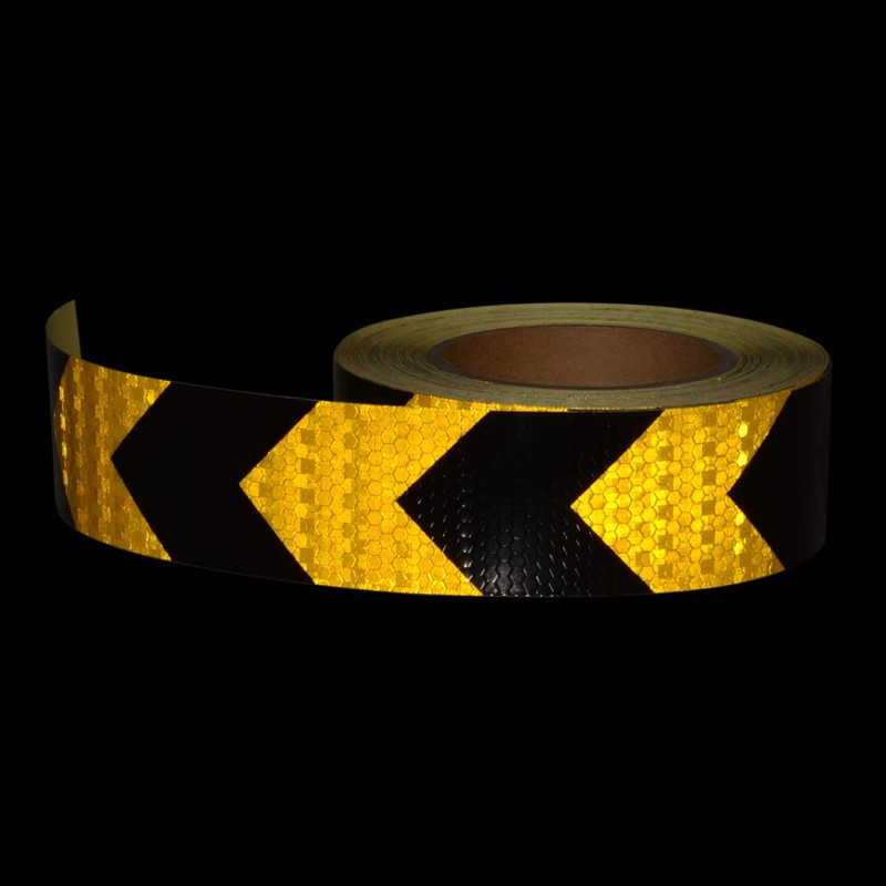 AISEY Reflective Safety Tape (Gold Yellow/Black, 2" x30ft)