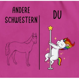 Shirtracer - Gym Bag Backpack - Bags - Other Sisters Dabbing Unicorn | Sister Gift | Sister Heart | Gift Sister Birthday | Gift Sister Christmas | Best Sister, 01 Fuchsia