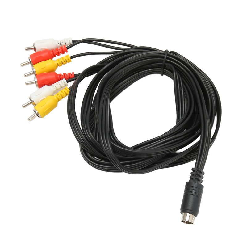 Mini DIN to 6 RCA Cable 9 Pin Clear Signal
