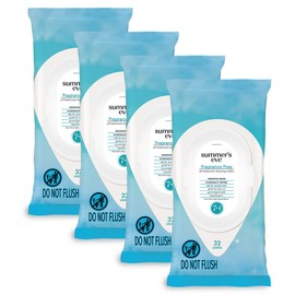 Summer's Eve Fragrance-Free Feminine Wipes, Gentle pH-Balanced Micellar Water Based Formula Helps Control Vaginal Odor, Resealable Packs, 32 Wipes, Pack of 4