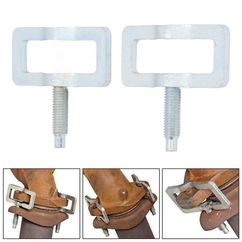2pcs Exhaust Manifold Clamp Repair Kit Manifold Stud Clamp Replacement
