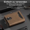 DOMIPHIE Mens Airtag Hole Wallet, Brown vintage, Modern