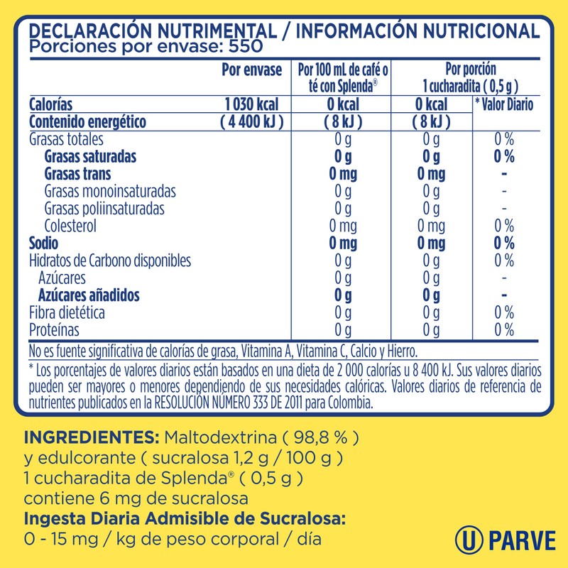 Splenda Granular para Repostería 275g