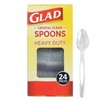 Glad Clear Plastic Spoons - Dishwasher Safe Clear Disposable Heavy