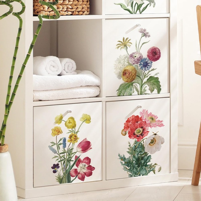 Fujitoya Flower Wall Sticker Large Wall Sticker Stylish Removable Decorative