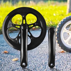 Road Bike Crank Mountain Bike 170mm Square Crankset with 40/48/52T Chainring Aluminum Alloy Narrow Wide Round Chainring Bolts (52T)