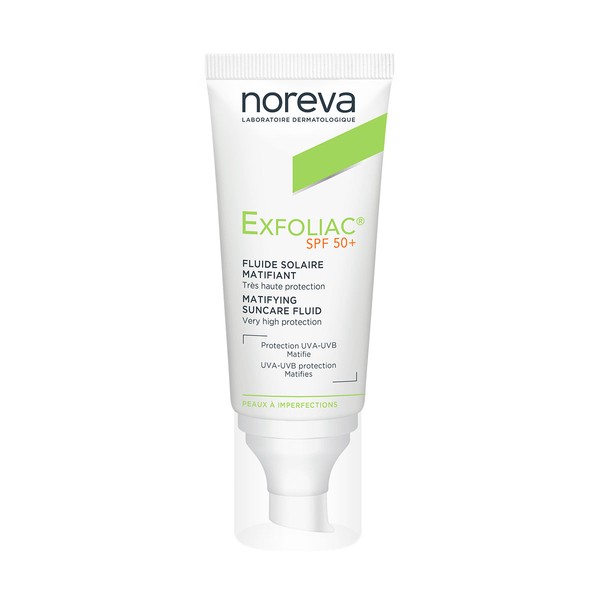 Noreva Exfoliac fluido FPS50 Matificante para piel grasa 40ml.