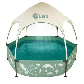 Lark 8' x 20" Metal Frame Pool with Canopy - UV Resistant Sunshade Canopy, Sprinkler Shower with Adjustable Mist Settings, Easy Installation - Perfect Canopy Pool for Summer Fun